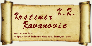 Krstimir Ravanović vizit kartica